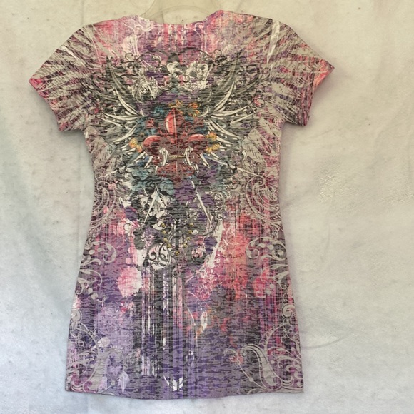 Multi Color Sublimated Fleur De Lis T-Shirt - Picture 2 of 9